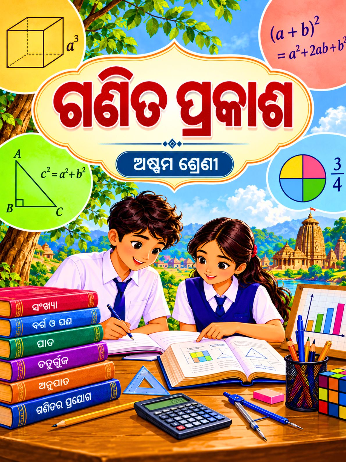 ଗଣିତ ପ୍ରକାଶ (Ganita Prakash) Class Class 8 Mathematics Odia Textbook | Odisha Books