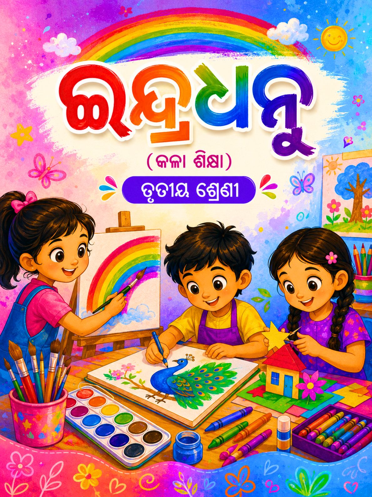 ଇନ୍ଦ୍ରଧନୁ (କଳା ଶିକ୍ଷା) (Indradhanu) Class Class 3 Art Education Odia Textbook | Free Download | Odisha Books