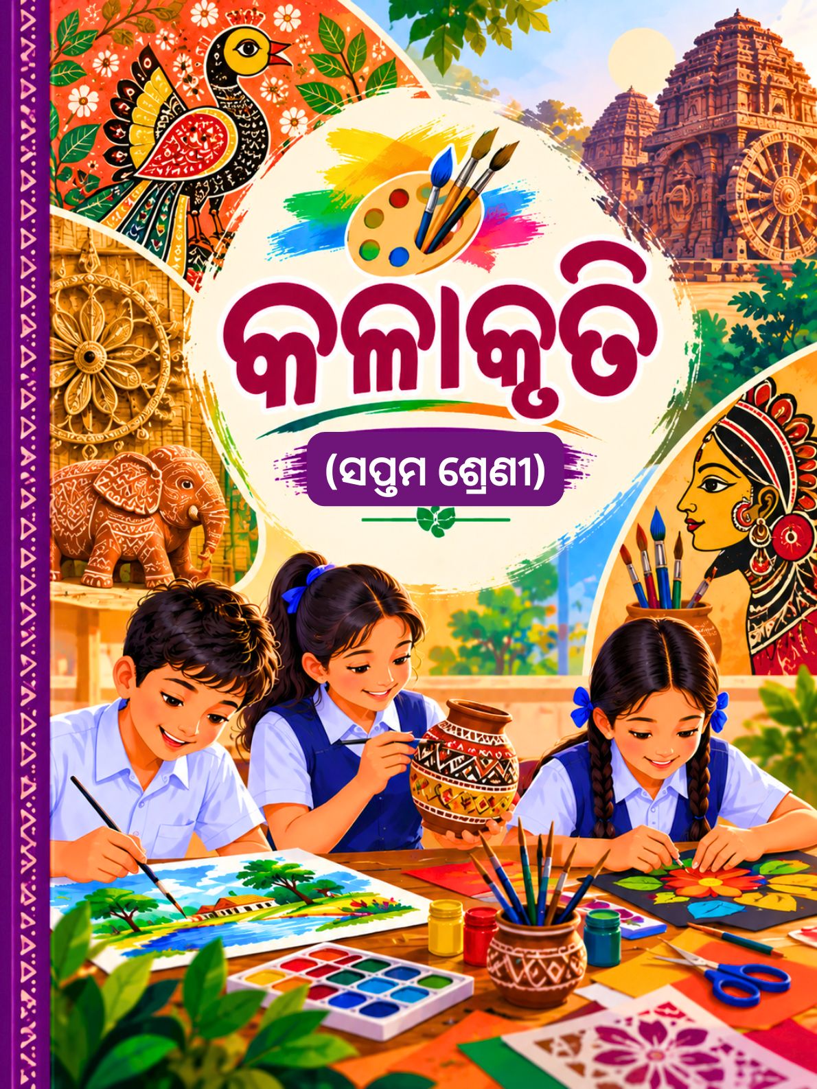 କଳାକୃତି (Kalakriti) Class Class 7 Art Education Odia Textbook | Odisha Books
